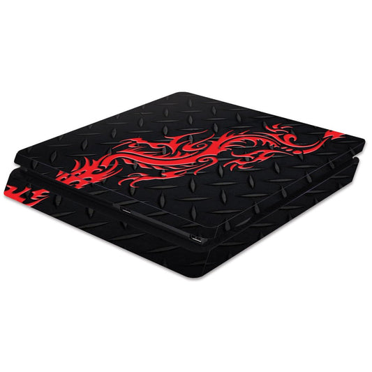 MightySkins Skin Compatible with Sony PS4 Slim Console - Red Dragon | Protective, Durable, and Unique Vinyl Decal wrap Cover | Easy to Apply, Remove