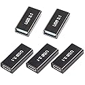 POHFP 5𝐏𝐚𝐜𝐤 𝐔𝐩𝐠𝐫𝐚𝐝𝐞𝐝 USB Female to C Female Adapter, 10GB-Usb3.1 to C Adapter Connector, Bi-Directional High Speed USB Extension Connector Support…