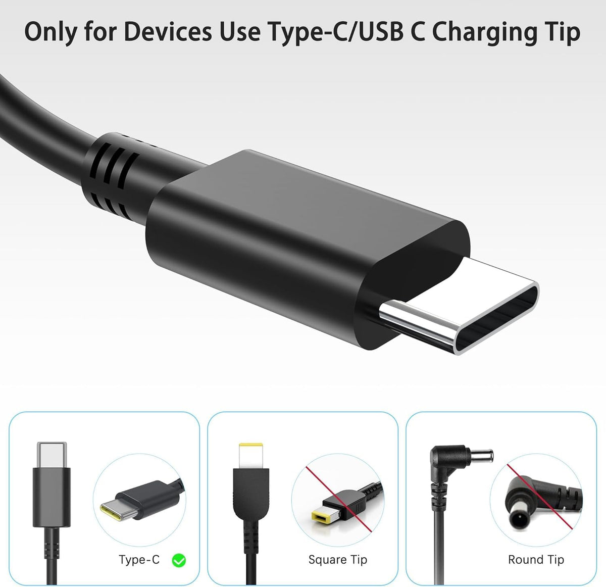 BAJ 65W USB C Laptop Charger Compatible with Dell Latitude/XPS/Inspiron