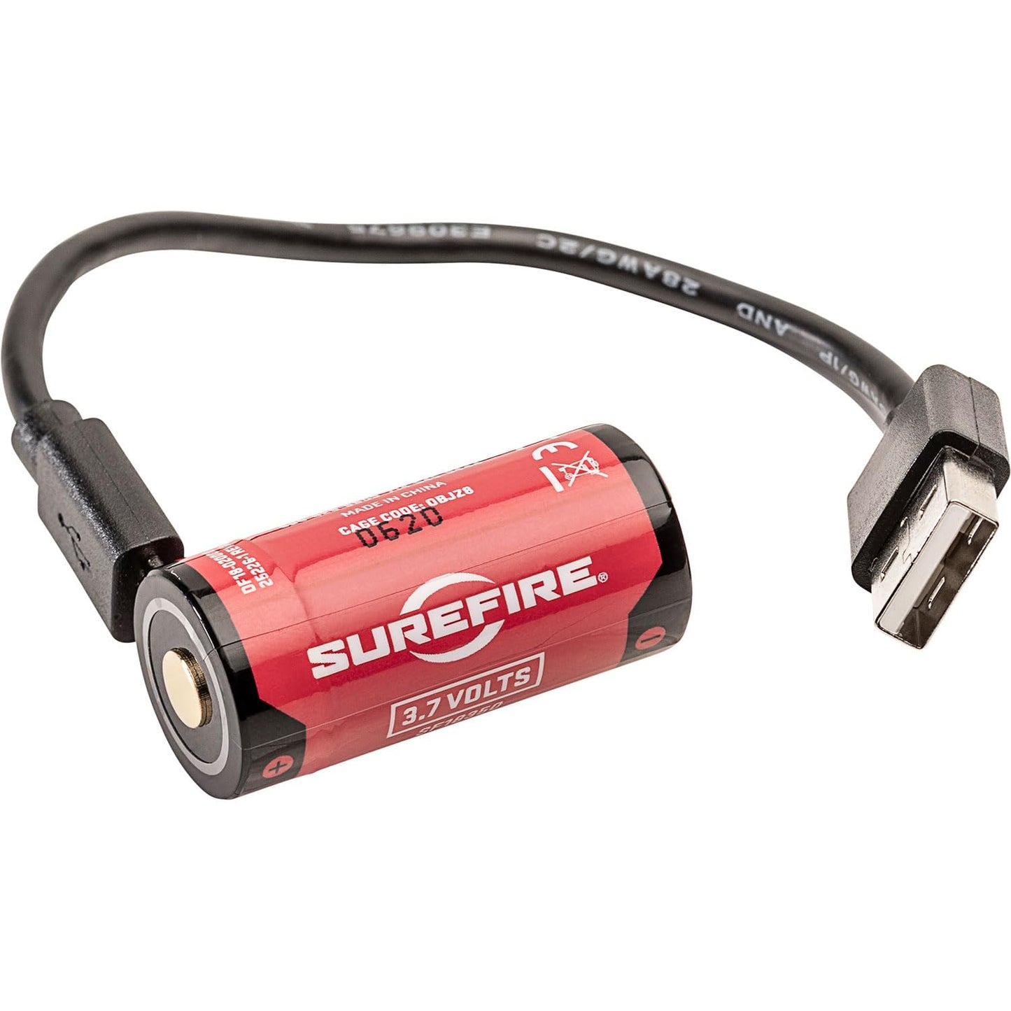 SureFire SF18350 Micro USB Lithium-Ion Rechargeable Battery