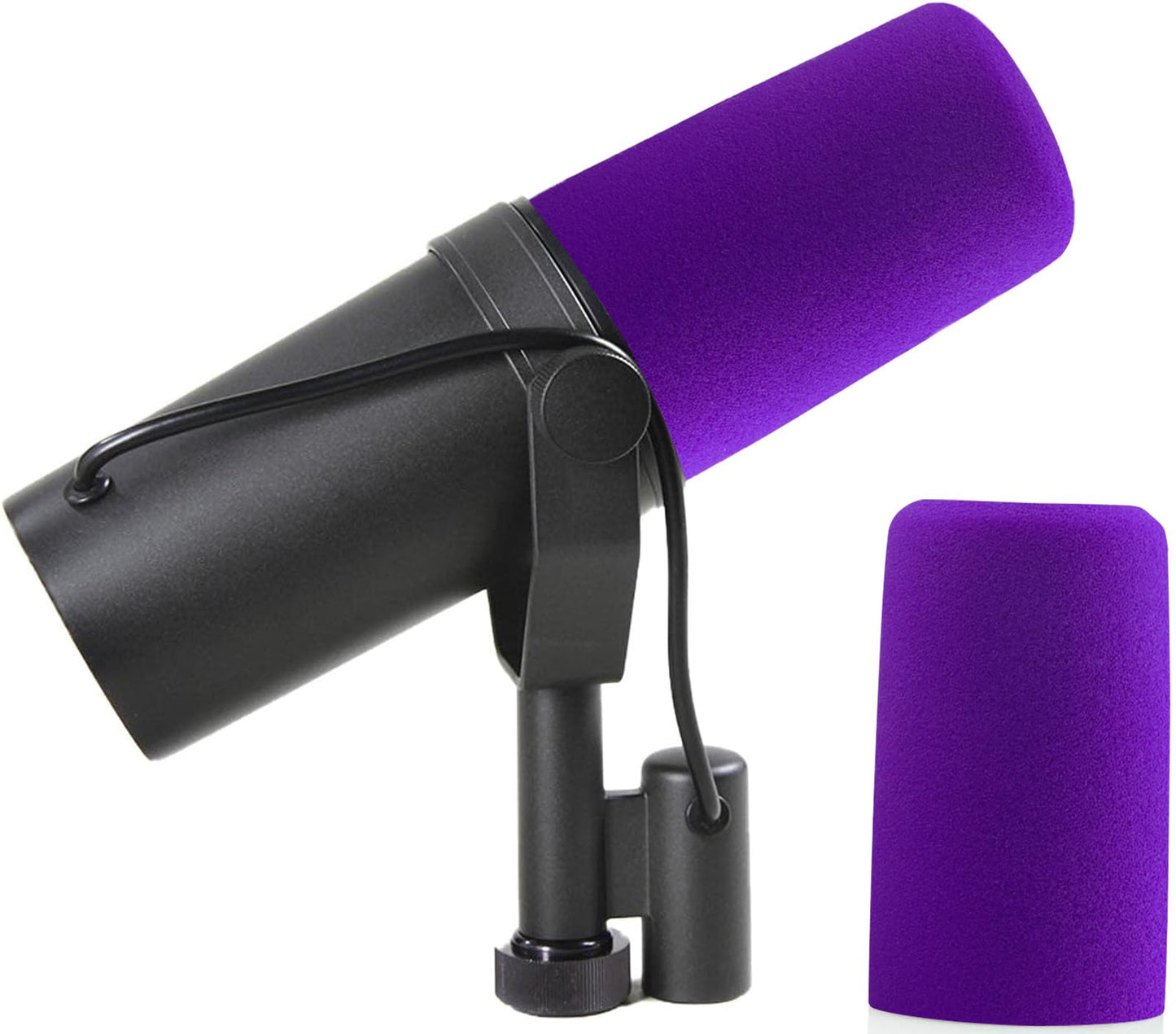 LEFXMOPHY for Shure SM7B Windscreen, for Shure SM7dB Vocal Microphone Pop Filter Wind Foam RK345 Replacement Pop filter Purple Windsock Cover