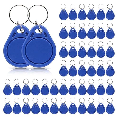 13.56MHz RFID TT Lock Key Fob Proximity IC Card ISO14443A Token Tag for Electronic Smart Door Lock, Compatible with Classic 1K Card M1, Read Only