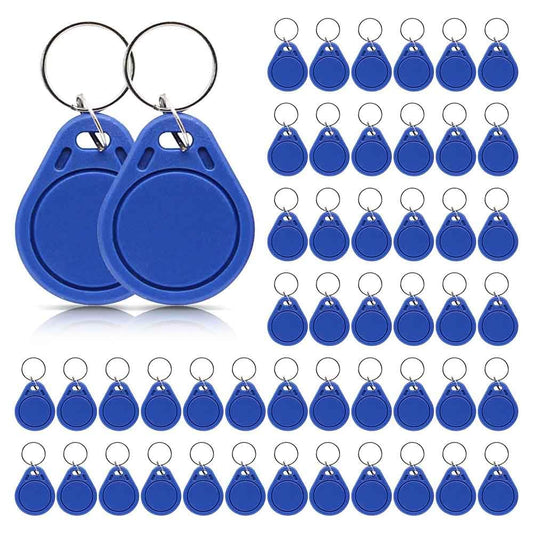 13.56MHz RFID TT Lock Key Fob Proximity IC Card ISO14443A Token Tag for Electronic Smart Door Lock, Compatible with Classic 1K Card M1, Read Only