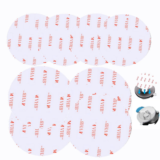 Suction Cup Double Sided Adhesive Pad 8PACK Mount Disk Hook Dashboard Sticky Pads for GPS Phone Car Dash Windshield Shower Replacement Mounting Heavy