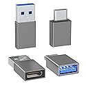 4-Pack USB C to USB Adapters, with 2 Type C Female to A Male Converters & 2 USB C Male to USB Female Connectors, Compatible with Apple Watch, iPhone…