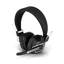 Aluratek Bluetooth 5.0 Wireless Stereo Headset - Over-Ear Headphones, Boom Microphone, Long Battery Life for Phone Calls, Music, Compatible with PC