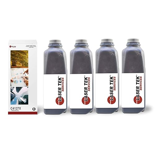 Laser Tek Services Compatible Toner Refill Kit Replacement for HP 27X C4127X High Yield Works with HP Laserjet 4000 4000n 4000se 4050 Printers (Black