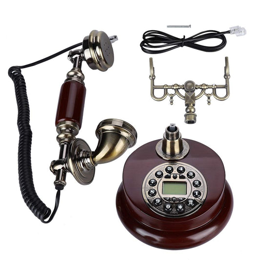 Retro Vintage Telephone, Retro Vintage Wired Corded Telephone, Landline/DTMF Telephone, Line Powered, Suitable for Hotel Office Home