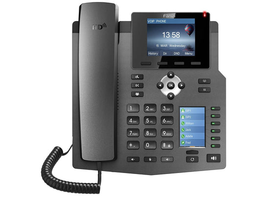 Fanvil Enterprise IP Phone X4 4 SIP Line PoE Capable and 2.8" Color Screen