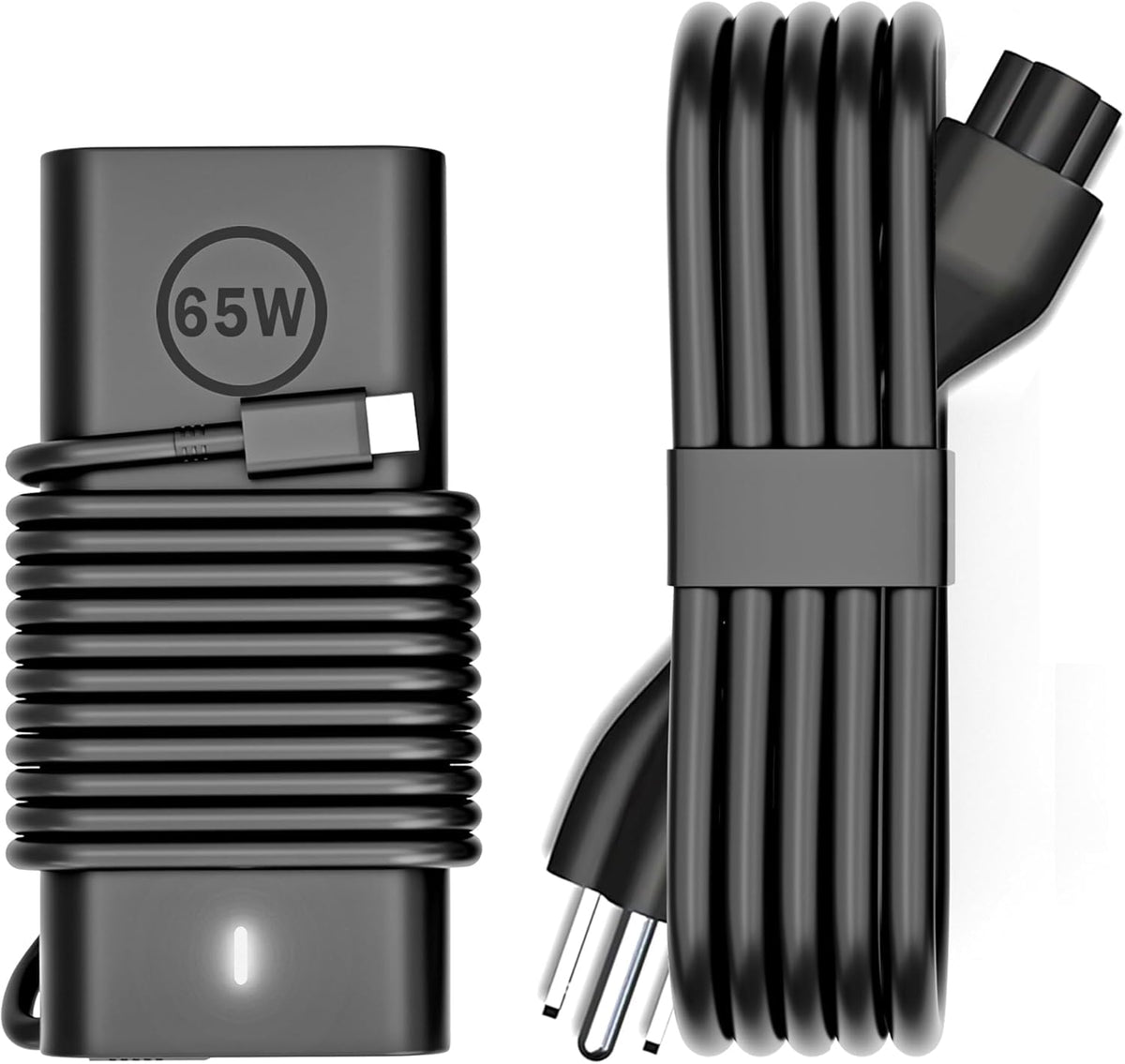 YOBVTBF 65W 60W USB C Laptop Charger Compatible with Dell Chromebook 3100 3300 3380 3400 3500 5190 5300 5400 7200 7300 XPS and Latitude 5000 HA65NM190