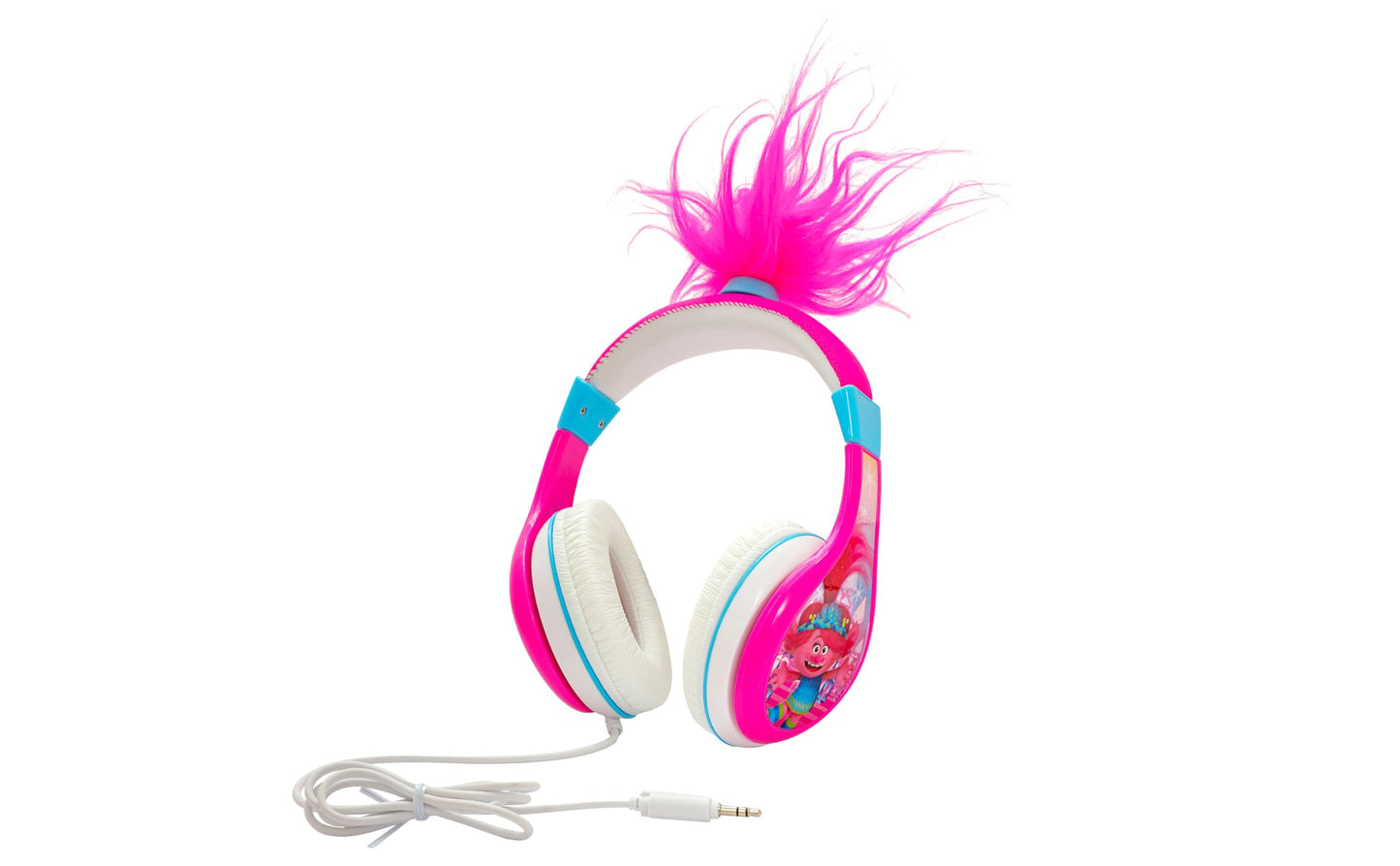 eKids Trolls Band Together Wired Headphones for Kids, School, Home or Travel - Tangle Free with Volume Control, 3.5mm Jack, Includes Headphone