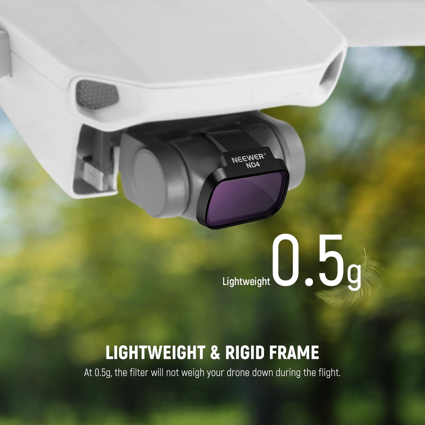 NEEWER ND Filter Set Compatible with DJI Mini 4K/2 SE/SE/2/Mavic Mini (4 Pack) ND4 + ND8 + ND16 + ND32 Snap On Multicoated HD Optical Glass Neutral