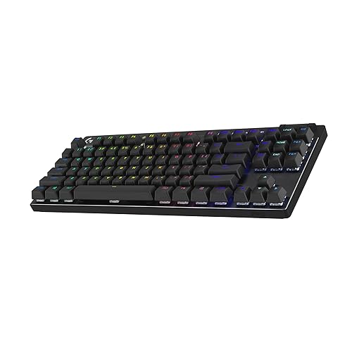 Logitech G PRO X TKL Lightspeed Wireless Gaming Keyboard, Ultra-Portable Tenkeyless Design, LIGHTSYNC RGB, PBT keycaps, Linear Switches (GX Red)