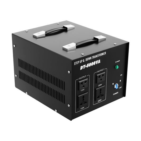 Voltage Converter Transformer, DT-5000VA 110V/220V Step Up/Down Power Converter with 4 Outlets Power Converter Voltage Regulator Stabilizer