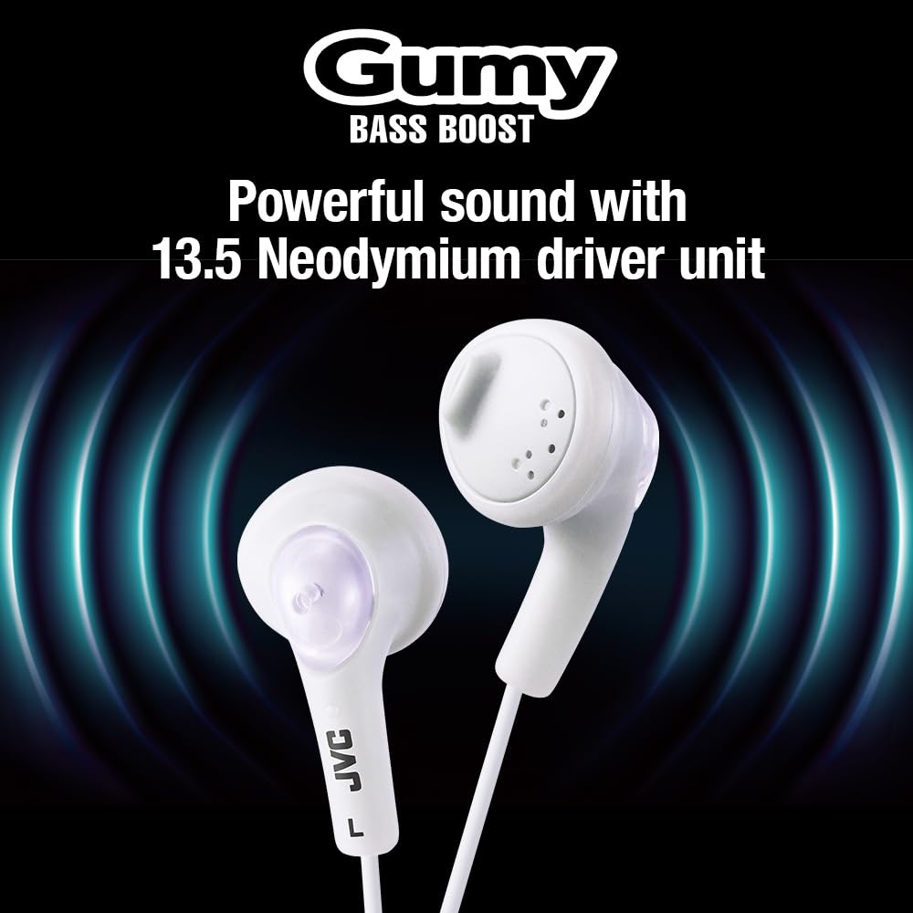 JVC HAF160W JVC HAF160W Gumy Ear Bud Headphone White