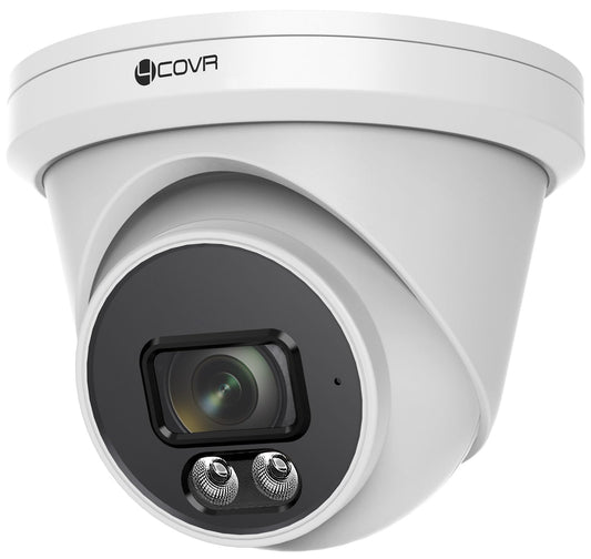4COVR 4K Security Camera Outdoor, 8MP Ultra-HD PoE Wired Surveillance Video IP Camera Built-in Mic, Smart AI Person/Vehicle Detection, 100ft IR Night
