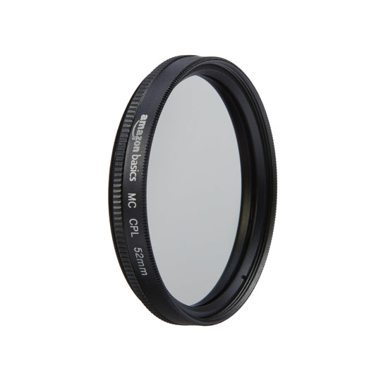 Amazon Basics Circular Polarizer 16 Multi-Layer Coatings Camera Lens Filter with 360° Rotatable Frame - 52 mm