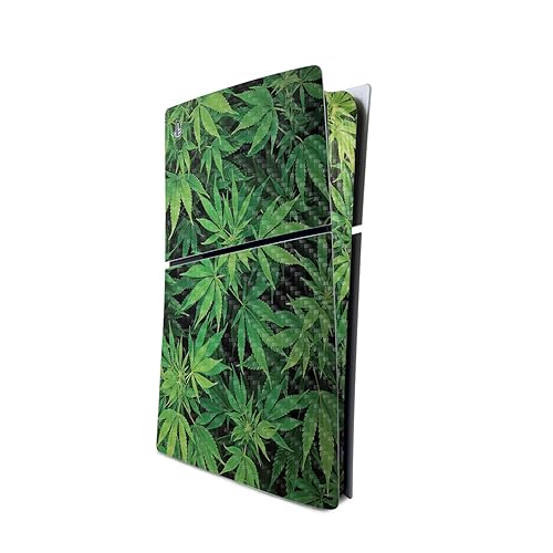 MightySkins Carbon Fiber Skin for PS5 Playstation 5 Slim Digital Edition Console Only - Weed Protective, Durable Textured Carbon Fiber Finish Easy
