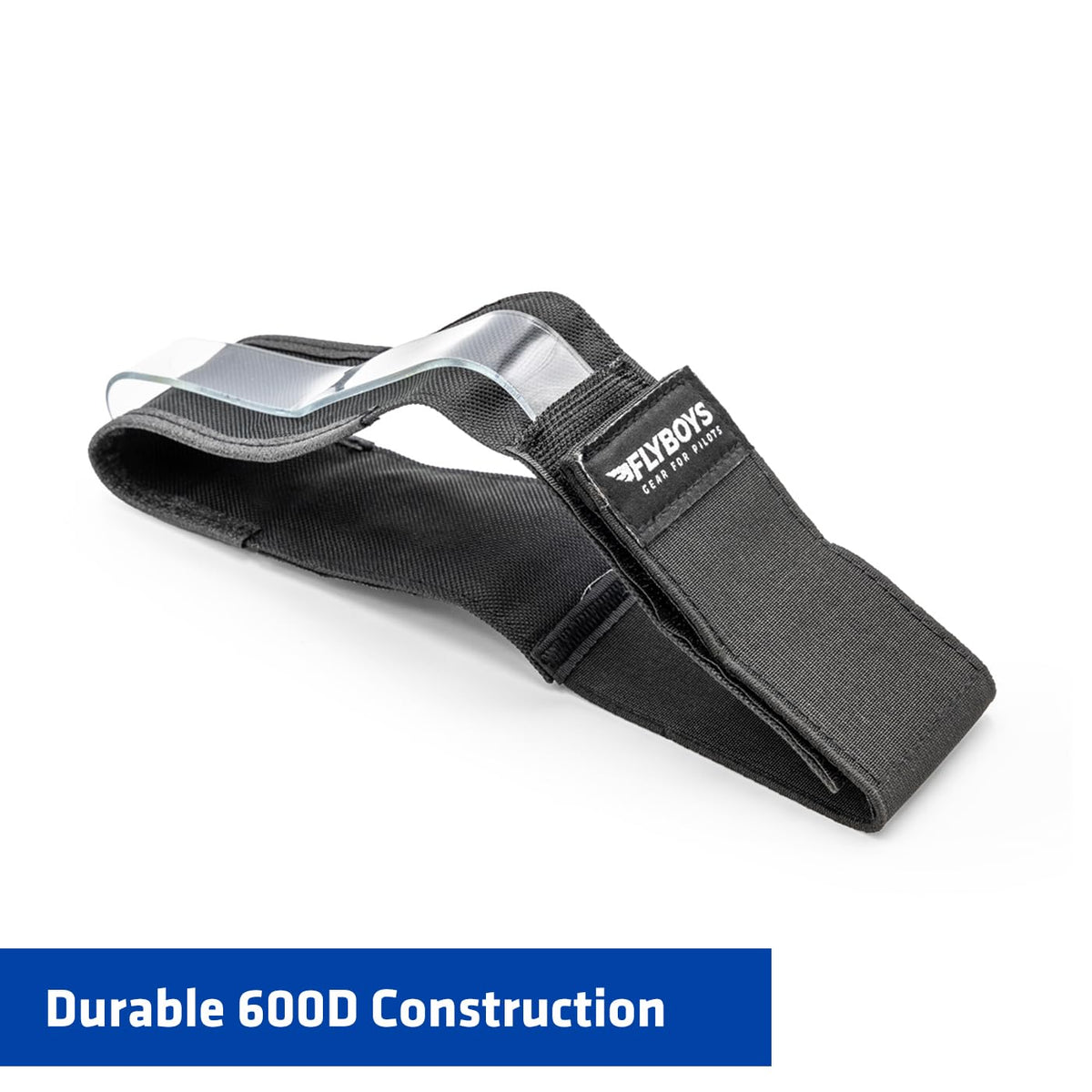 FLYBOYS Map Strap - Pilot Leg Strap for Charts, Approach Plates & Lineup Cards, Durable 600D Fabric with Adjustable Secure Fit