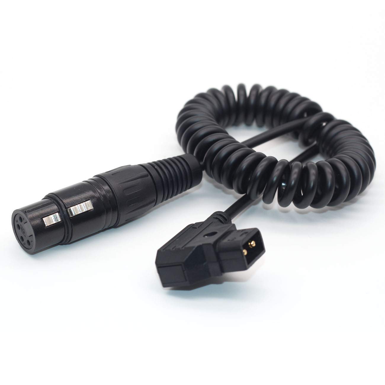 SZJELEN Dtap to XLR 4Pin Female Power Cable for Power Supply Battery Adapter DSLR Camcorder (Spring Line)