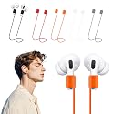 Rosmas Strong Magnetic Anti-Lost Straps for AirPods, Silicone Sports Neck Rope Cord,Compatible with AirPods Pro3/2/1,AirPod 4 (1, Orange)