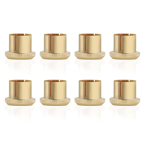 Monosaudio 8 pcs RCA Female Caps Noise Stopper Caps Shielding Caps Dust Proof Protector(8 Pieces) (Gold-Plated)