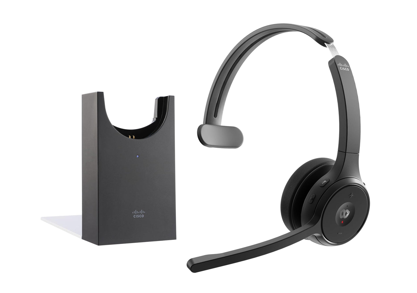 Cisco Headset 721, Wireless Single On-Ear Bluetooth Headphones, Webex Button, USB-A HD Bluetooth Adapter, Soft Case, Charging Stand, Carbon Black…