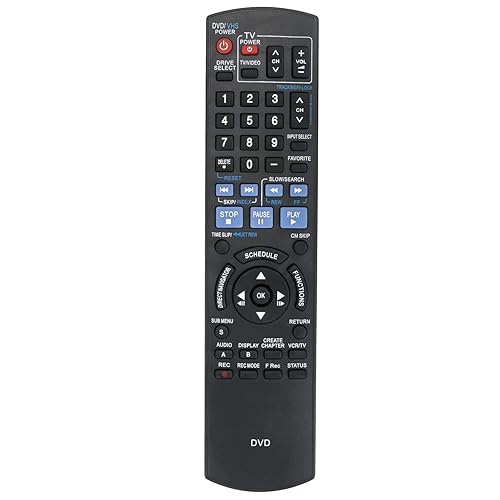 N2QAYB000197 Replace Remote Control Compatible with Panasonic DVD Recorder Diga DMR-EZ48 DMR-EZ485 DMR-EZ485V DMR-EZ48V DMR-EZ485VK DMR-EZ48VK DMREZ48
