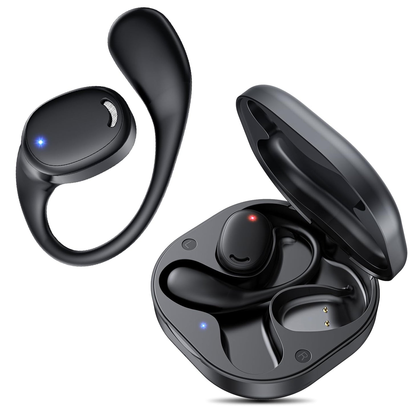EXECCZO Open Ear Headphones - Airflow Pro Bluetooth 5.3 Earbud Wireless Earphones Headset for Running and Outdoor Activities with Immersive…