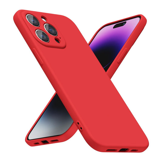 LoeoeL for iPhone 14 Pro Max Phone Case Silicone, Minimalist Ultra Thin Slim Soft Rubber Gel Solid Color Matte TPU Cute Case for Women Men, Girly