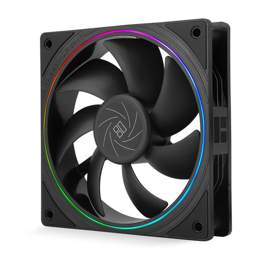 Thermalright TL-S12 120mm Silent CPU Fan, Computer Case Cooler, ARGB Thin Aperture,4pin PWM Connector, with S-FDB Bearing, up to 1500RPM PC Cooling