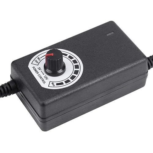 AC to DC Adapter Converter 3-12V 2A Adjustable Power Supply Motor Speed Controller with US Plug