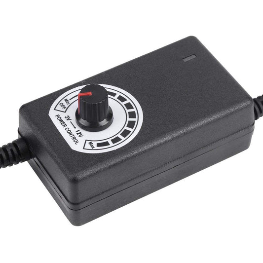 AC to DC Adapter Converter 3-12V 2A Adjustable Power Supply Motor Speed Controller with US Plug