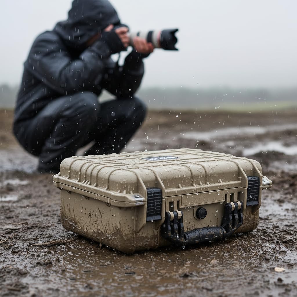 MEIJIA Portable All Weather Waterproof Protective Case,Hard Case,Camera Case With Customized Fit Foam,Fit Use