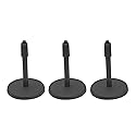 Your Ultimate YouTube Mic Stand: On Stage DS7200B Adjustable-Height Desktop Microphone Stand - Black - 3 Pack