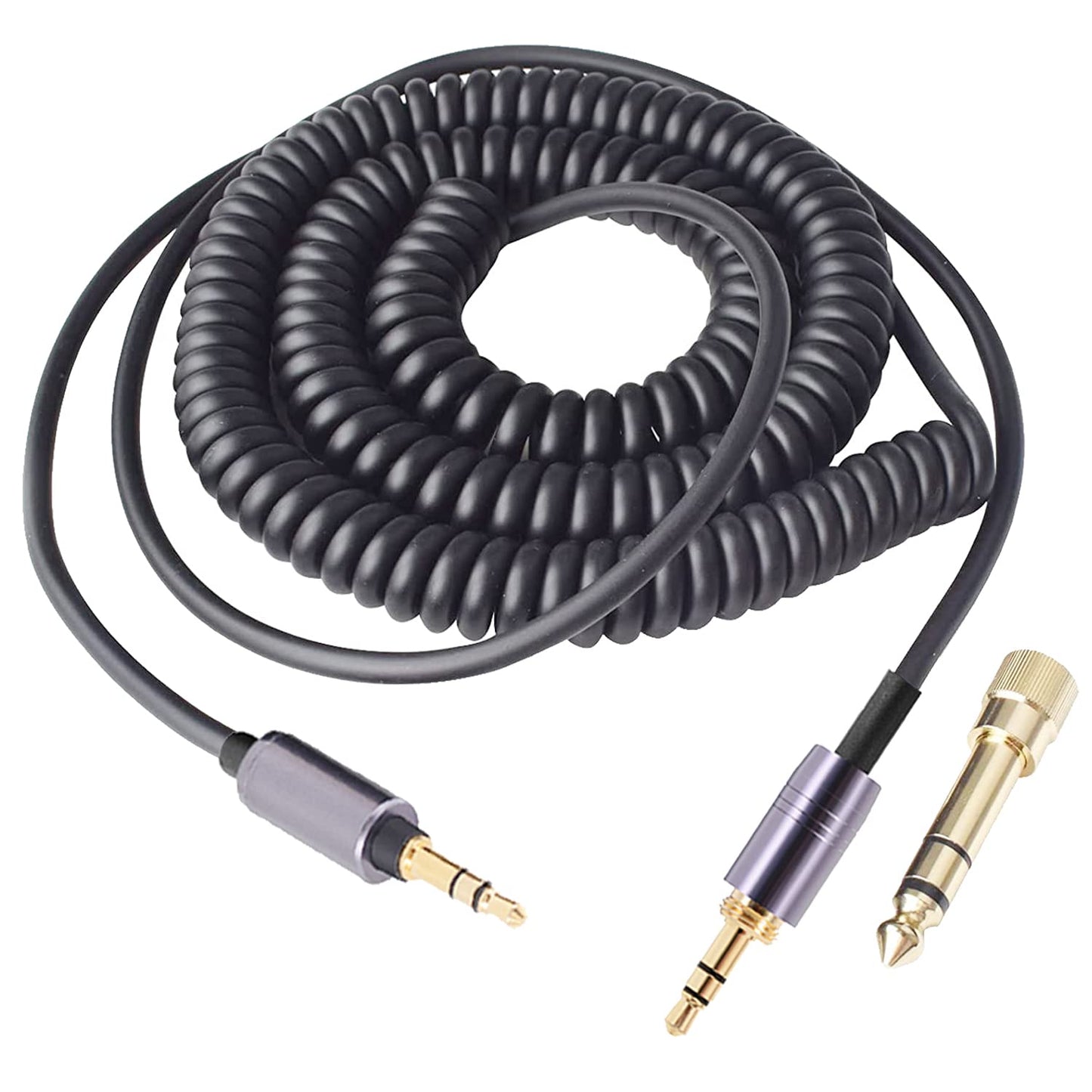 FAAEAL ATH-M50xBT Coiled Audio Cable Compatible with Audio Technica SR50BT ANC9 Sony WH-1000XM5 XM4 WH-XB910N MDR-1000X Headphones 3.5mm(1/8")…
