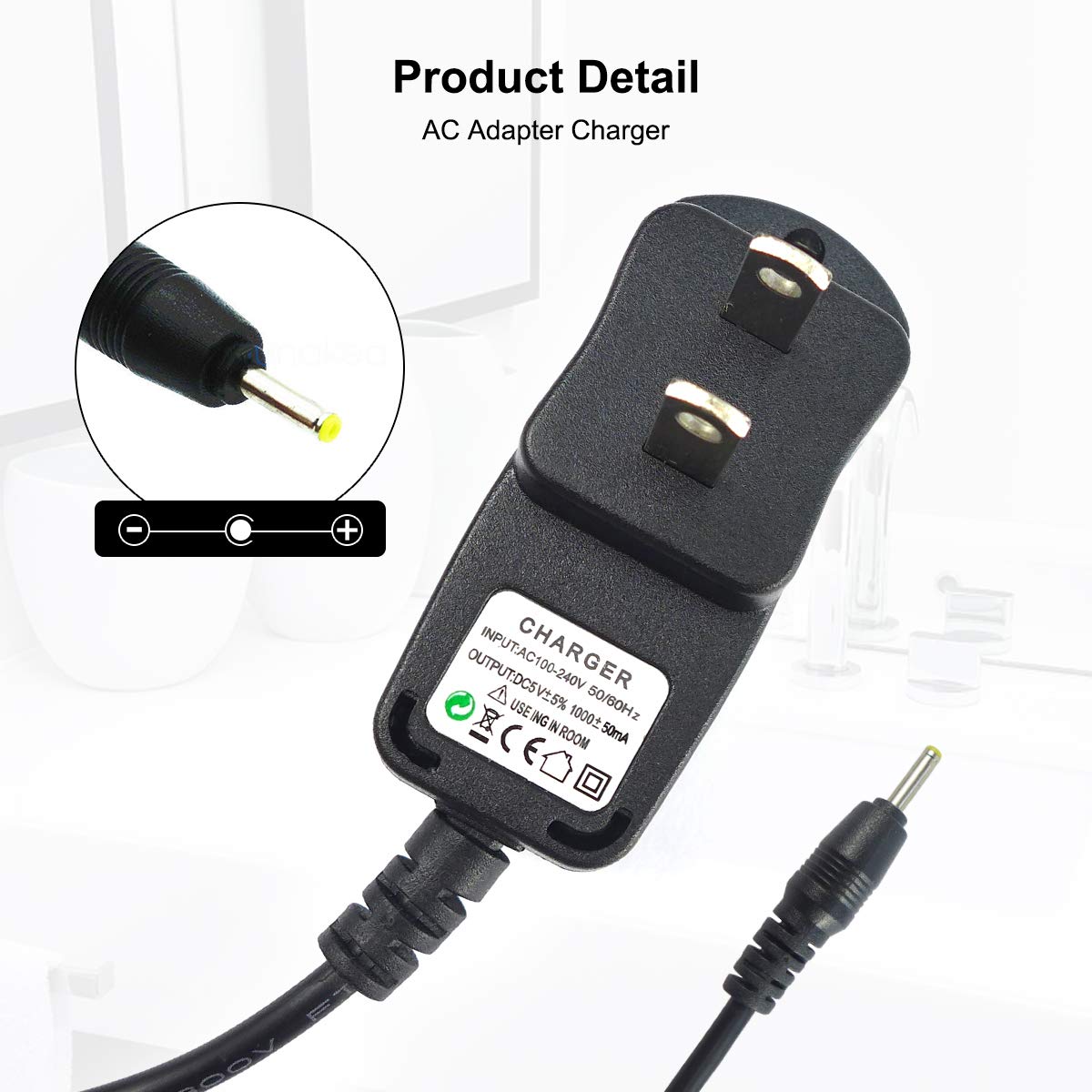 AC Adapter Charger with Light for Philips Norelco G250 G290 G370 G390 G470