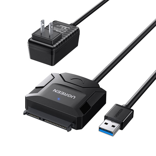 UGREEN SATA to USB 3.0 Adapter Cable for 3.5 2.5 Inch SSD/HDD Hard Drive Reader SATA III Hard Drive Disk Converter Support UASP Compatible