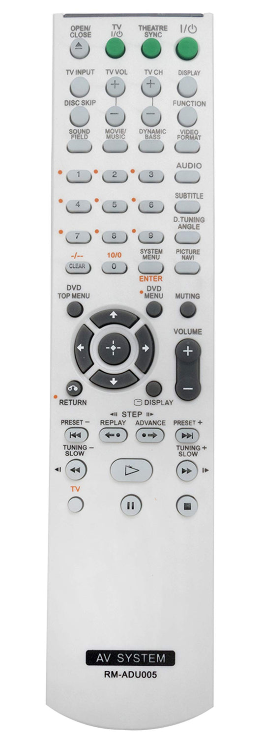 New RM-ADU005 Replace AV System Remote fit for Sony DAV-DZ630 HCD-DZ630 DAV-HDX265 HCD-HDX265 HCD-DZ231 DAV-HDZ235 HCD-HDZ235 DAV-DZ30 DAV-DZ530 DVD