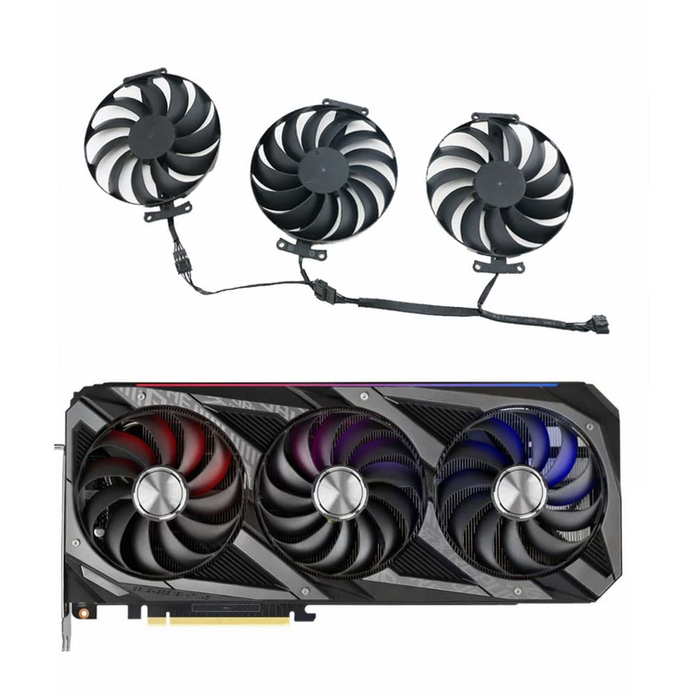 Rakstore T129215SU CF1010U12S 95mm Graphics Card Cooling Fan Replacement for ASUS ROG Strix RTX 3070 3070Ti 3080 3080Ti 3090 3060Ti RX 6700 XT 6800
