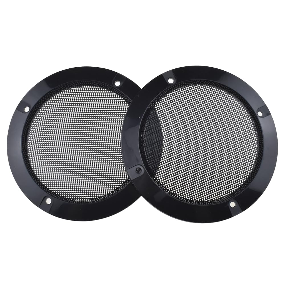 Acoeitl 4 Inch Metal Glossy Audio Speaker Cover Round Grille Protector Speaker Grills Circle Case Repalcement for Home Theater DIY Speakers and Cars
