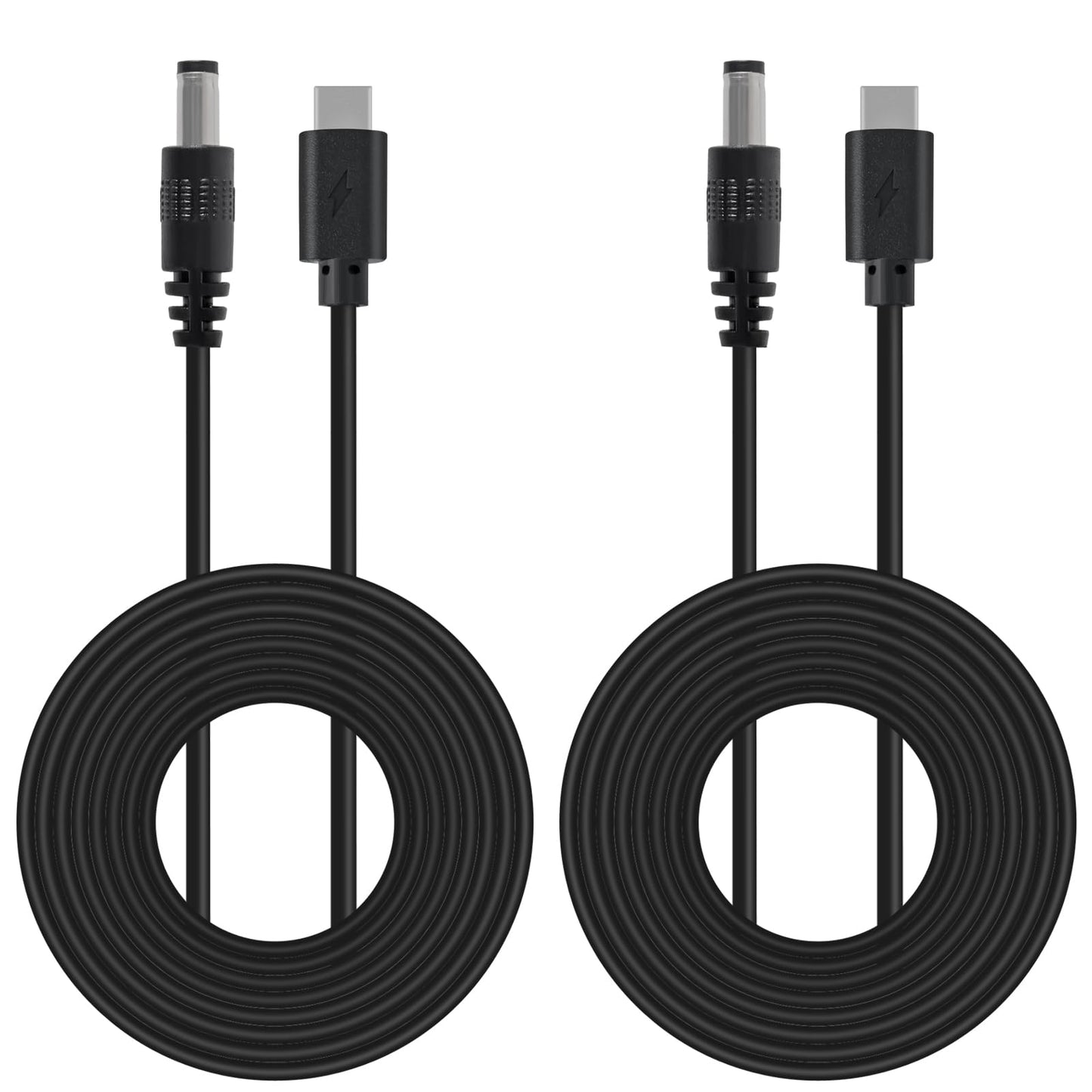 AITRIP 2PCS DC to Type C USB PD12V 5.5x2.5mm (Compatible with 5.5mm x 2.1mm) Power Supply Cable for Wireless Router Laptop LED Strip Speaker CCTV