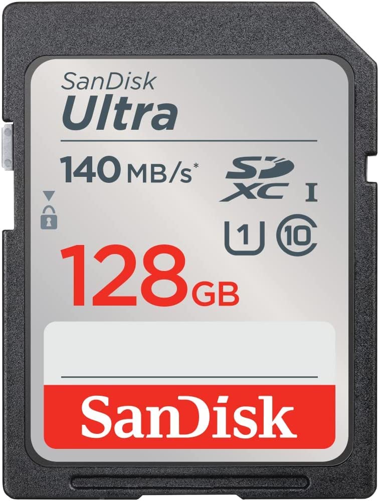 SanDisk 128GB Ultra SD Memory Card Works with Sony EOS R100 and Fujifilm X-S20 Mirrorless Cameras (SDSDUNB-128G-GN6IN) U1 C10 Bundle with (1)