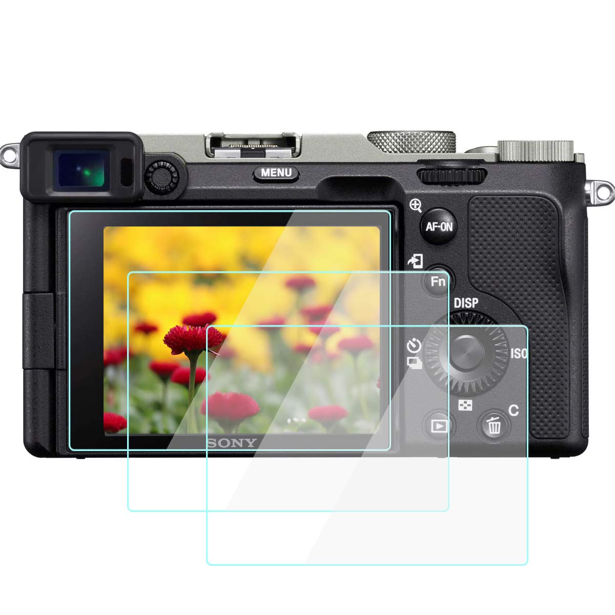 WH1916 ZV1 Screen Protector for Sony ZV1 A7C a7iii a7Riii Camera, 9H Tempered Glass Anti-Scrach Anti-Bubble Anti-Dust (3 Pack)