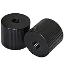 LUORNG 2Pcs Tripod Nut Barrel Connection Nut with 1/4 inch-20 Thread Hole Double Female Teeth for Articulating Tripod Rigs Replacement