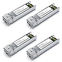 4Pack SFP+ 10GBase-LR LC Module, SingleMode 1310nm, SMF Dual LC Fiber Optic Transceiver for Cisco SFP-10G-LR, Ubiquiti UniFi UF-SM-10G, Meraki