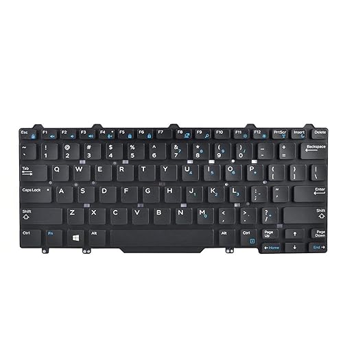 No Pointer US Replacement Keyboard for Dell Latitude E5450 E5470 E7450 E7470 7480 7490 5480 5488 3340 3350 Laptop Without Backlight No Frame