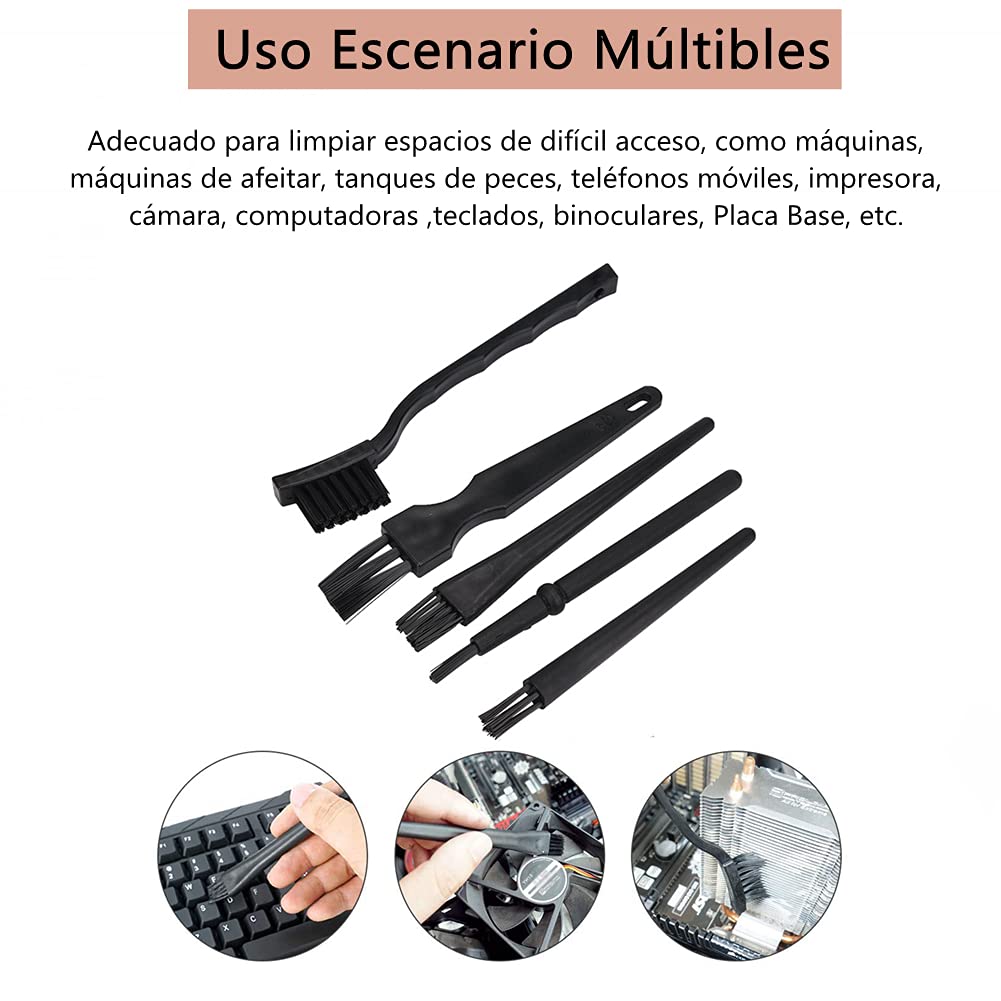 ASHATA 8 Pcs Antistatic Cleaning Brush Antistatic Brush Duster Brush Base Plate Maintenance Brushes for Phone PC Camera Keyboards Shavers, etc