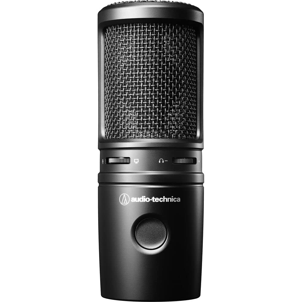 Audio-Technica AT2020USB-X Cardioid Condenser USB Microphone with Microphone Arm + Wind Screen Pop Filter + Cleaning Cloth (4 Items)