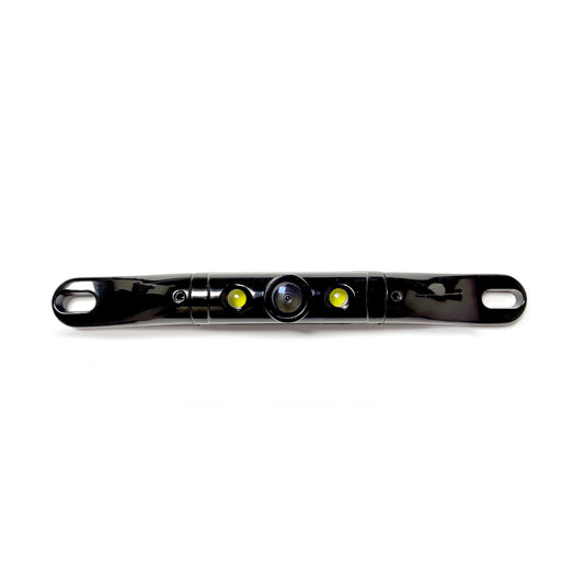 BOYO VTL422TJS - Short Length Bar-Type License Plate Backup Camera with LED Lights and Trajectory Parking Lines (Black)